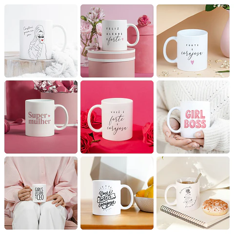 29 Artes para Caneca Dia Da Mulheres Arquivo em Png