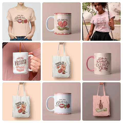 38 Artes para Caneca Dia das Mulheres Arquivo em Png