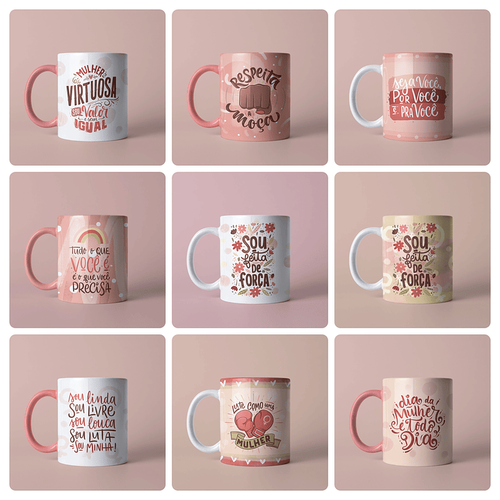 38 Artes para Caneca Dia das Mulheres Arquivo em Png 2