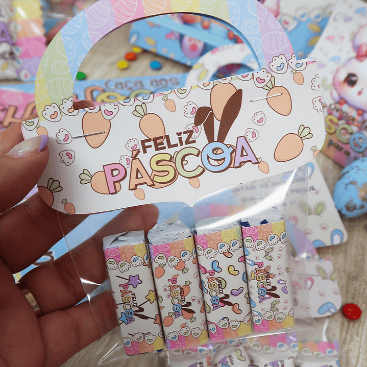 Arquivo de Corte Mimos Páscoa Coelhinho e Cristã Arquivo em Pdf 2