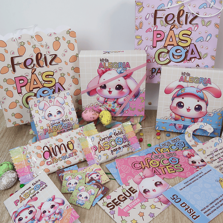 Arquivo de Corte Mimos Páscoa Coelhinho e Cristã Arquivo em Pdf 5