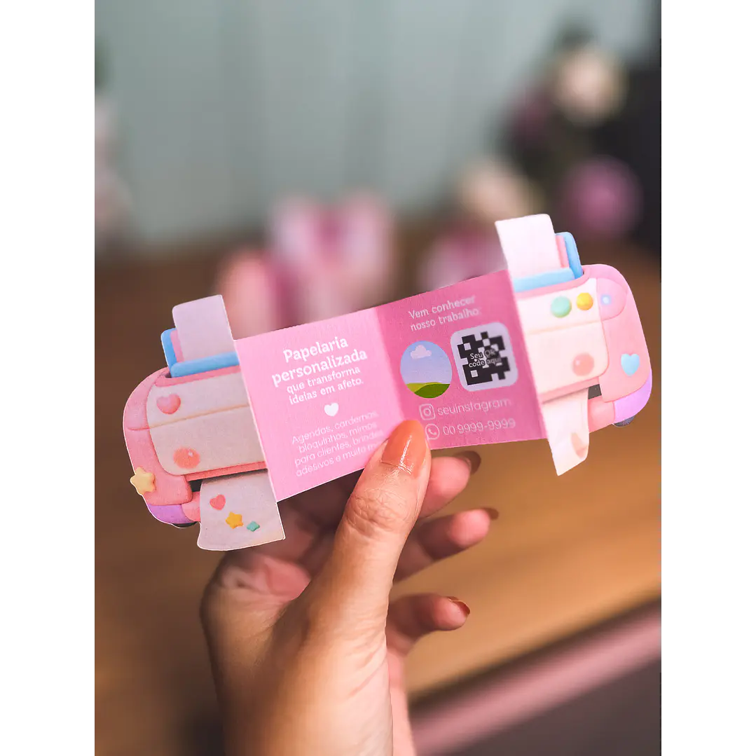 Arquivo para Papelaria Card Retovisor Arquivo em Canva  1
