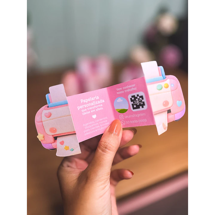 Arquivo para Papelaria Card Retovisor Arquivo em Canva  1