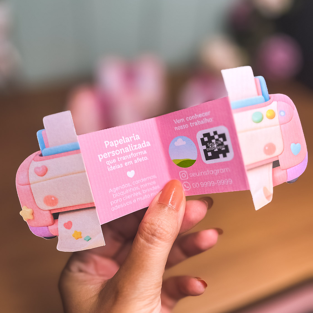 Arquivo para Papelaria Card Retovisor Arquivo em Canva  1