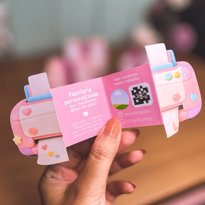 Arquivo para Papelaria Card Retovisor Arquivo em Canva  1