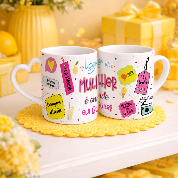 7 Artes para Caneca Dia Das Mulher Arquivo Editável  6