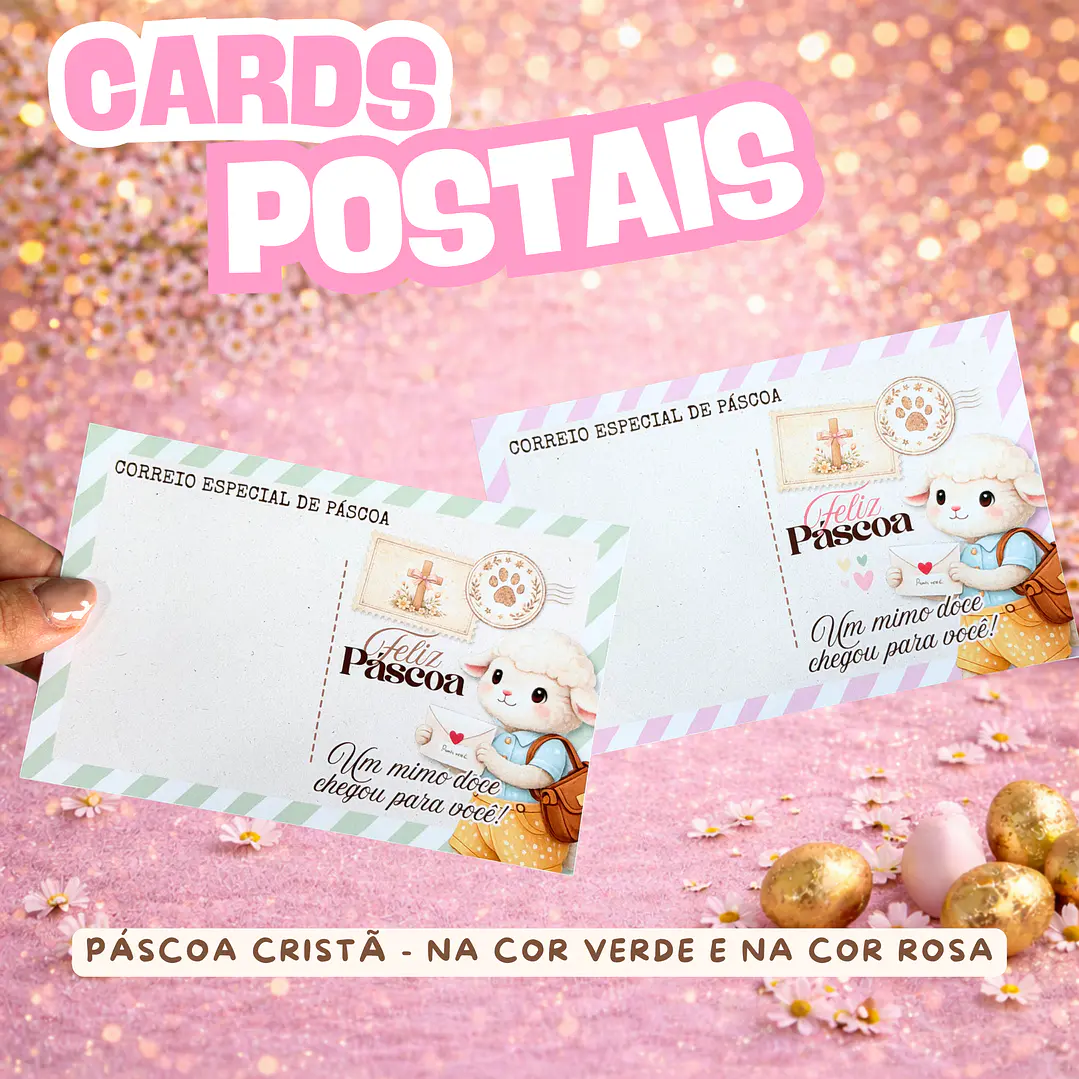 Arquivo Card Postal Páscoa Coelhinho Arquivo em Pdf 2