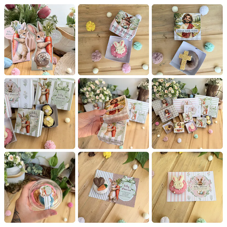Arquivos Mimos Páscoa Cristã e Coelhinho Arquivo Editável em Canva 5