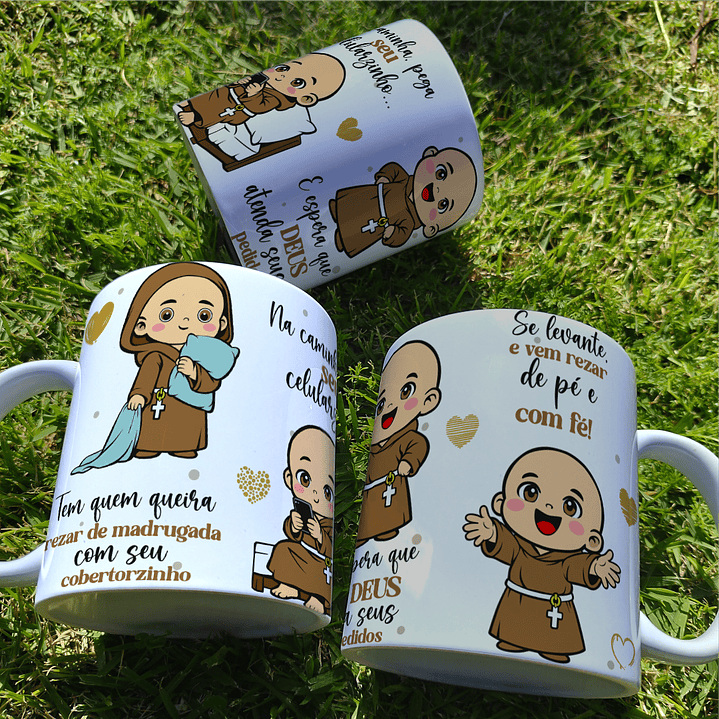 3 Artes para Caneca Frei em Orações Arquivo em Png 1