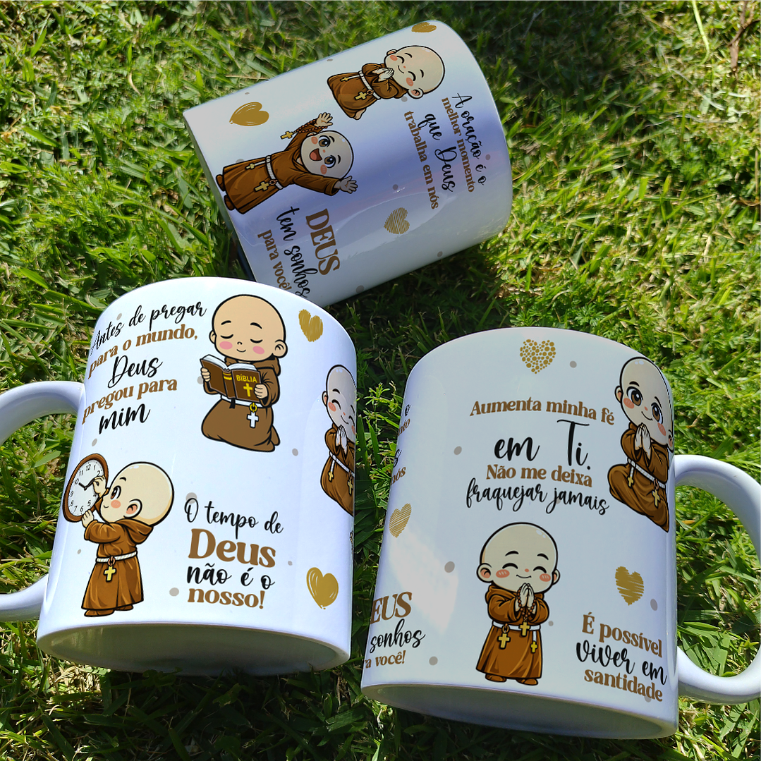 3 Artes para Caneca Frei em Orações Arquivo em Png 3