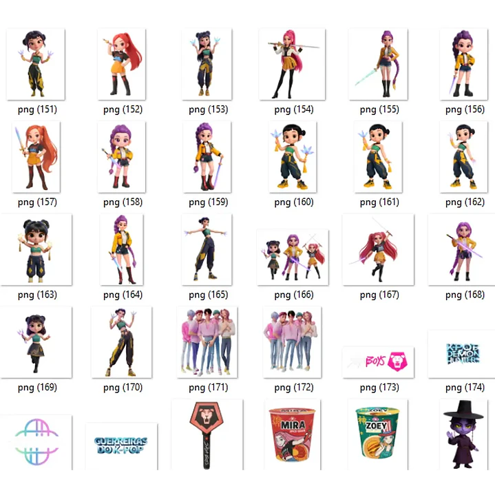 Kit Digital Guerreiras do K - Pop Arquivos em Png 2