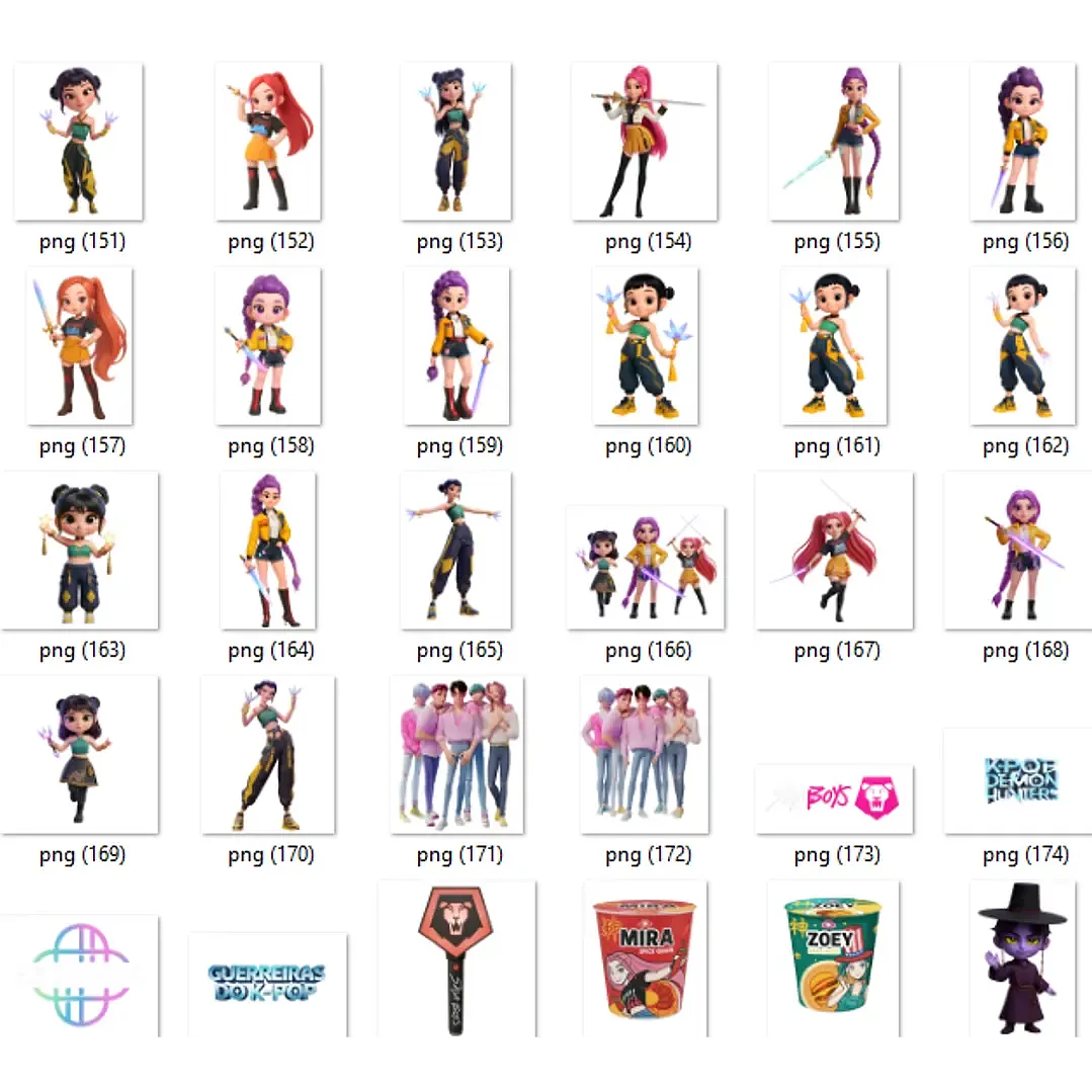 Kit Digital Guerreiras do K - Pop Arquivos em Png 2