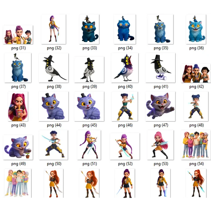Kit Digital Guerreiras do K - Pop Arquivos em Png 3