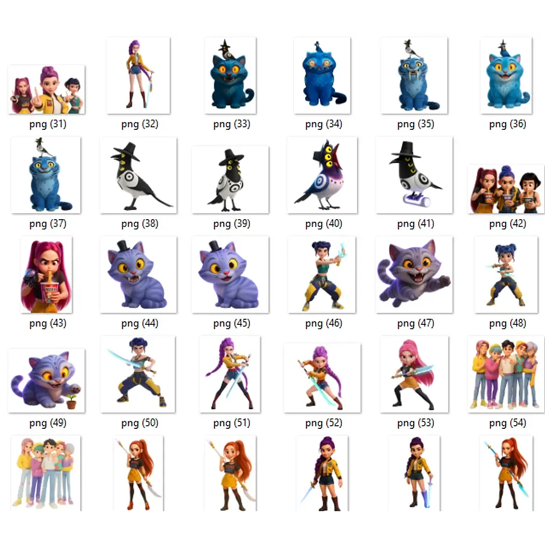 Kit Digital Guerreiras do K - Pop Arquivos em Png 3