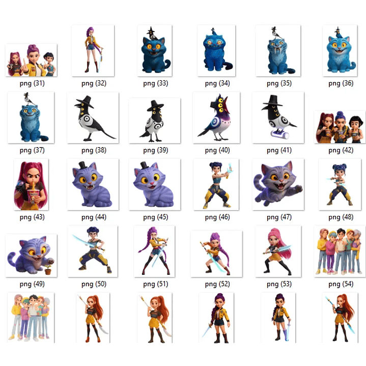 Kit Digital Guerreiras do K - Pop Arquivos em Png 3