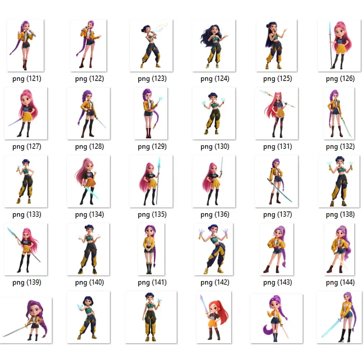 Kit Digital Guerreiras do K - Pop Arquivos em Png 6