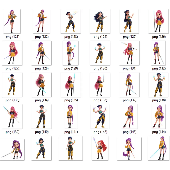 Kit Digital Guerreiras do K - Pop Arquivos em Png 6