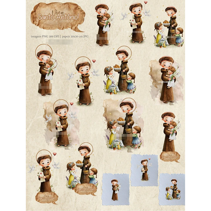 Kit Digital Viva Santo Antônio Toninho Arquivos em Png  5