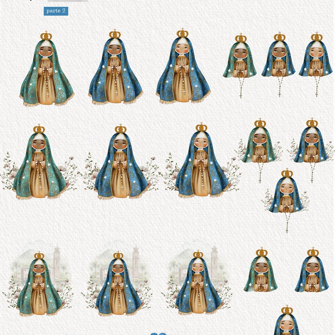 Kit Digital Nossa Senhora Aparecida Arquivos em Png  4