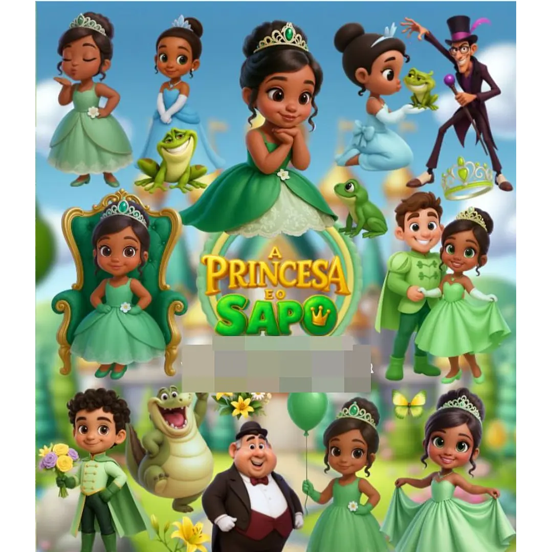 Kit Digital A Princesa e o Sapo 3D Arquivos em Png 1