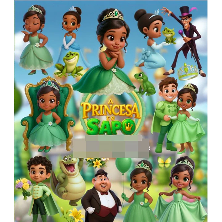 Kit Digital A Princesa e o Sapo 3D Arquivos em Png 1