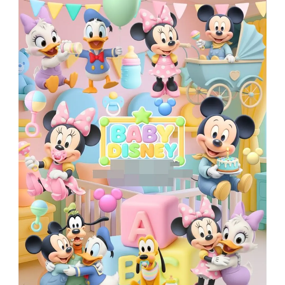 Kit Digital Disney Baby Arquivos em Png 1