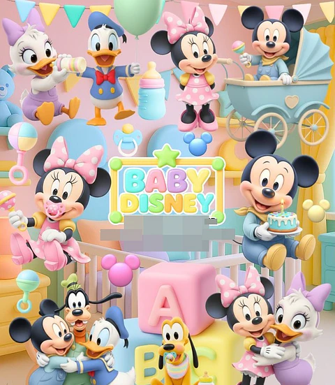 Kit Digital Disney Baby Arquivos em Png