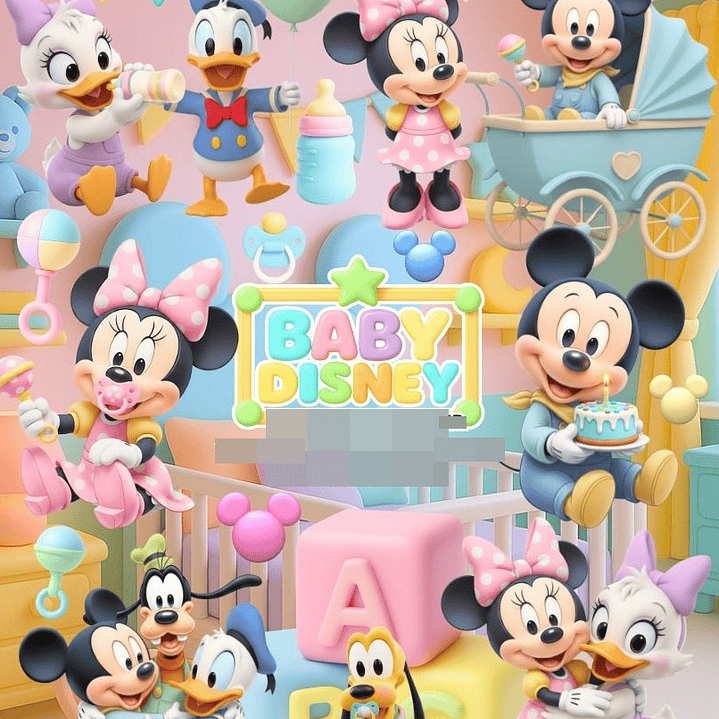Kit Digital Disney Baby Arquivos em Png 1