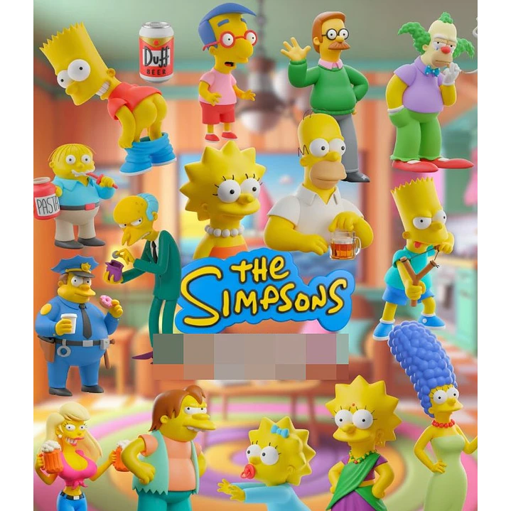 Kit Digital Os Simpsons 3D Arquivos em Png 1