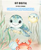 Kit Digital Fundo do Mar Tartaruga Arquivos em Png - thumbnail 1