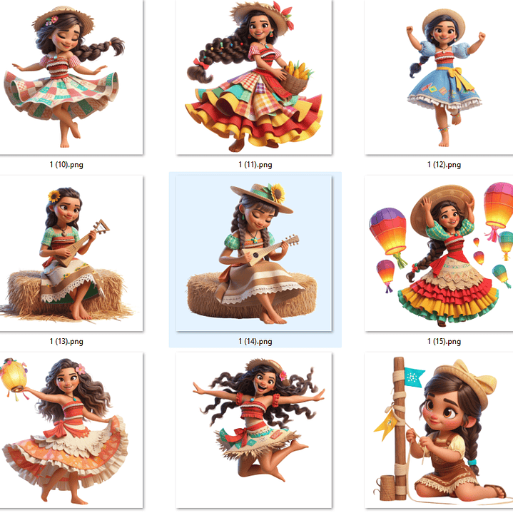 Kit Digital Moana Festa Junina Arquivos em Png 4