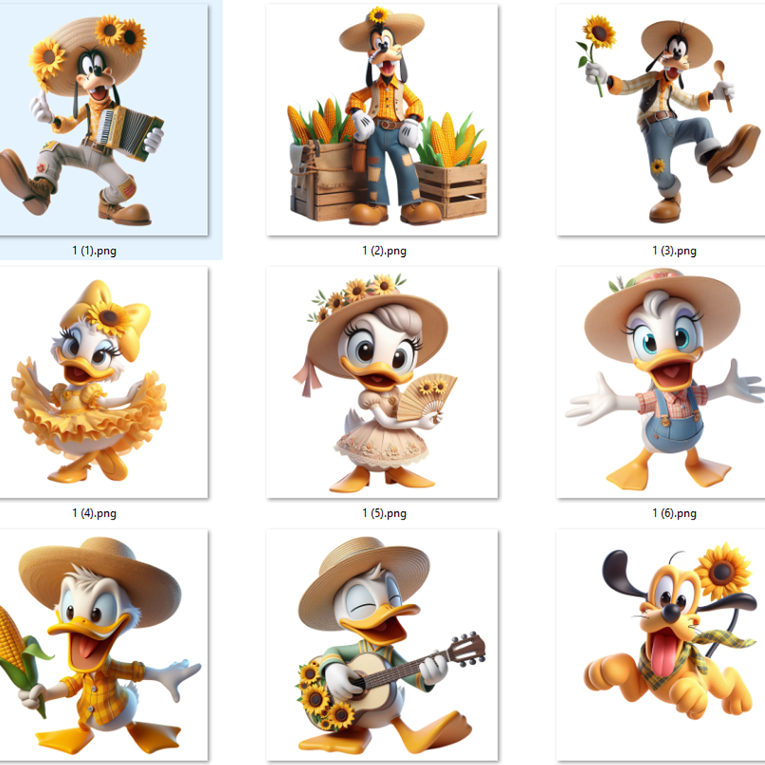Kit Digital Festa Junina Disney Arquivos em Png 4