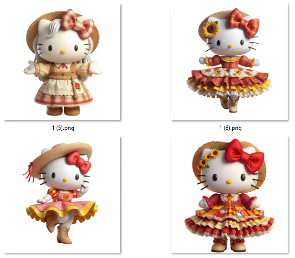 Kit Digital Festa Junina Hello Kitty Arquivos em Png 6