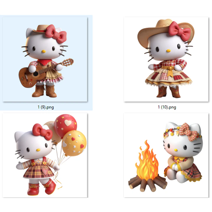 Kit Digital Festa Junina Hello Kitty Arquivos em Png 7