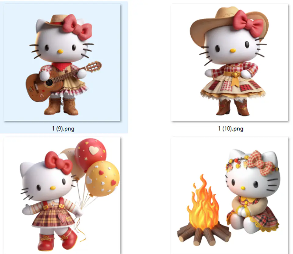 Kit Digital Festa Junina Hello Kitty Arquivos em Png 7