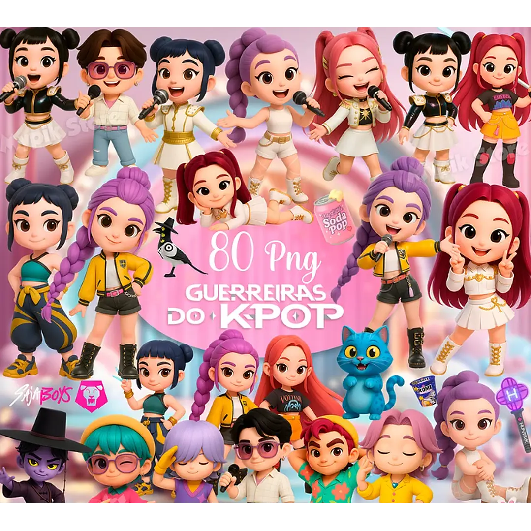 Kit Digital K - Pop Cute Arquivos em Png 1