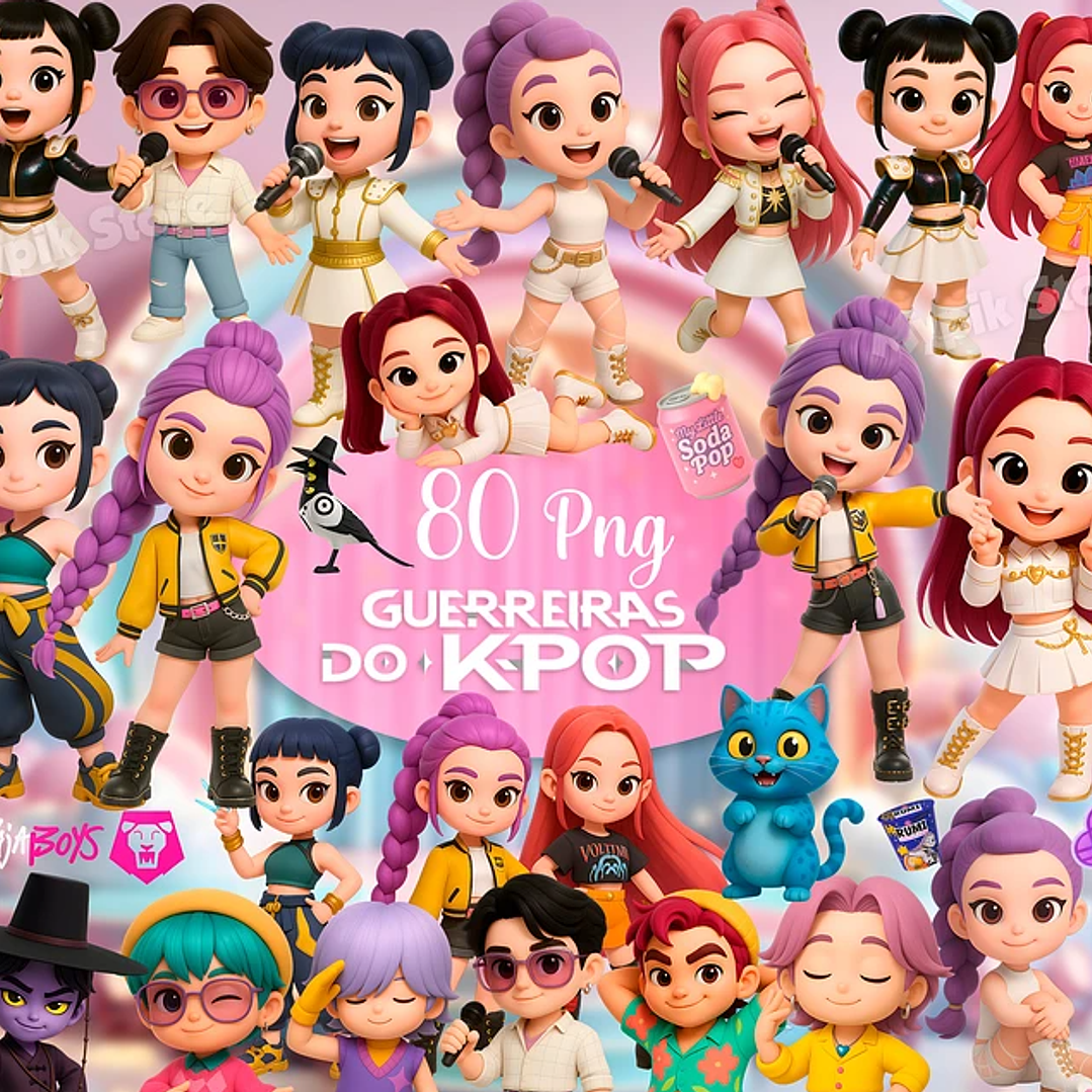 Kit Digital K - Pop Cute Arquivos em Png 1