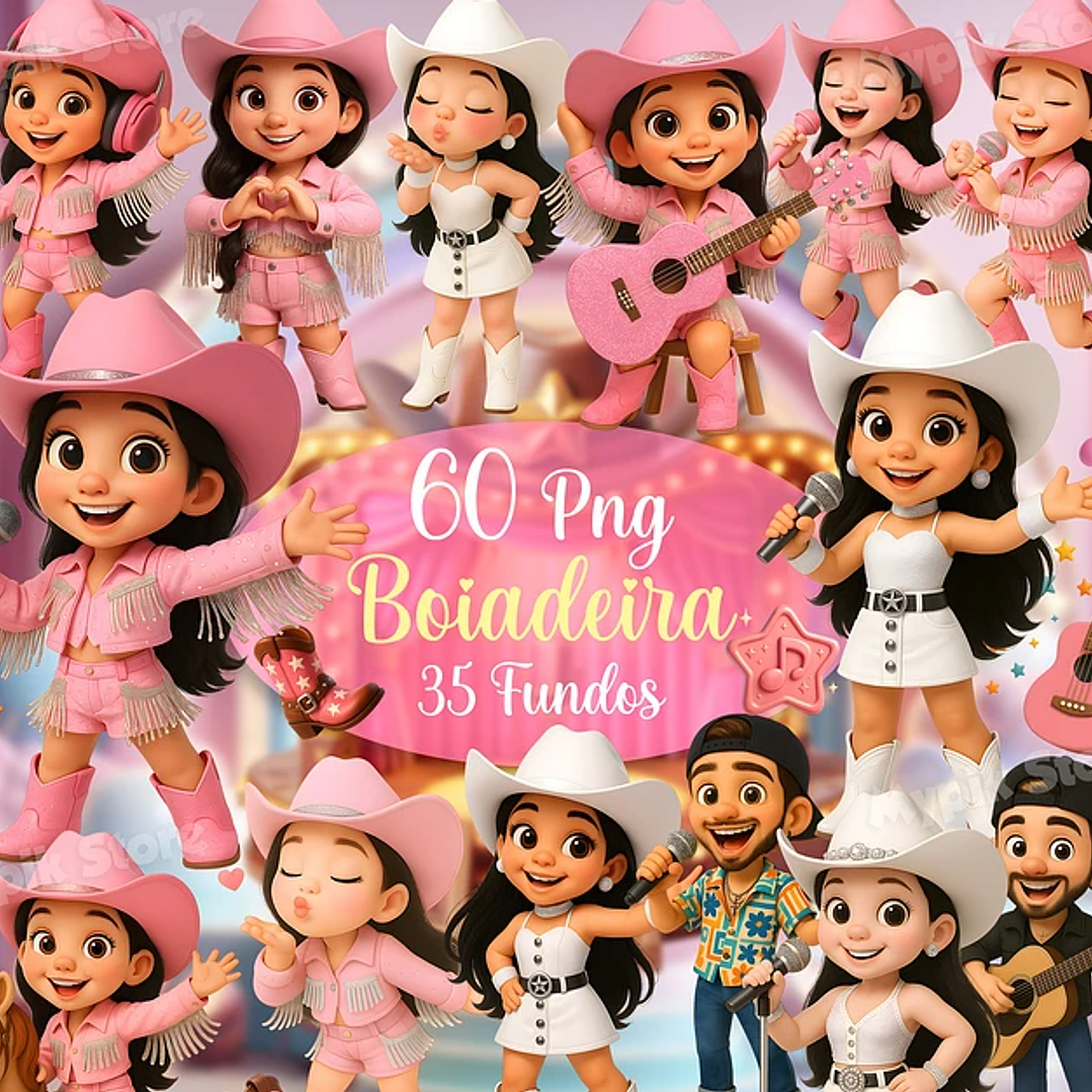 Kit Digital Boiadeira Arquivos em Png  1