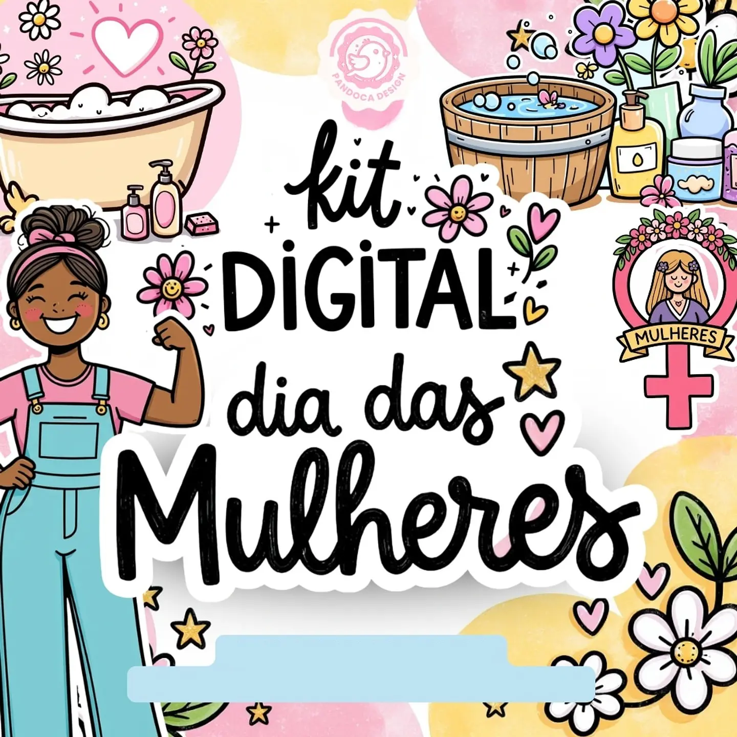 Kit Digital Dia das Mulheres Arquivos em Png 1