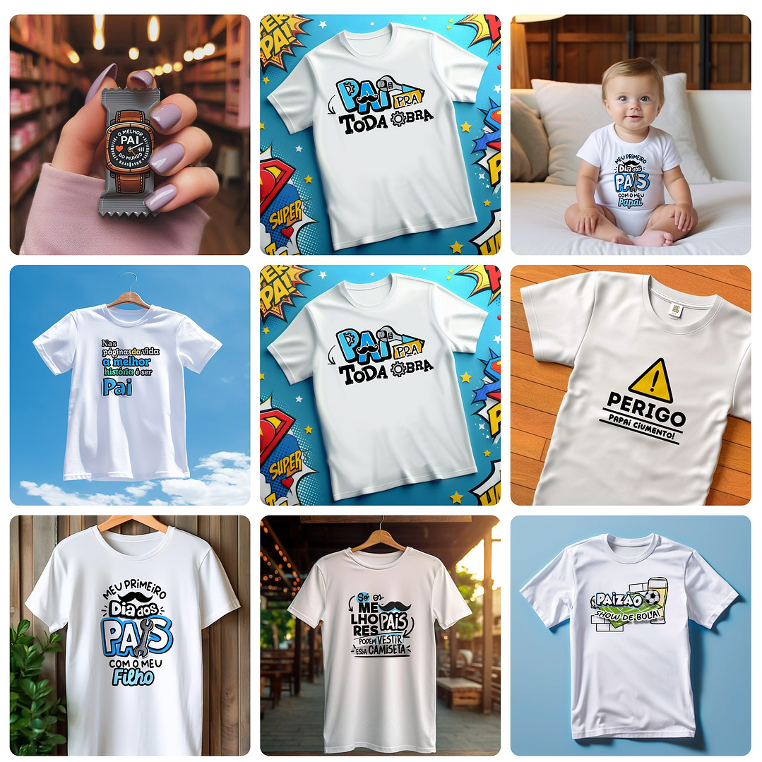 Kit Digital Dia dos Pais Completo Arquivos em Png  5