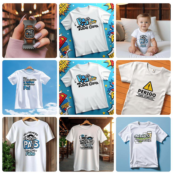 Kit Digital Dia dos Pais Completo Arquivos em Png  5