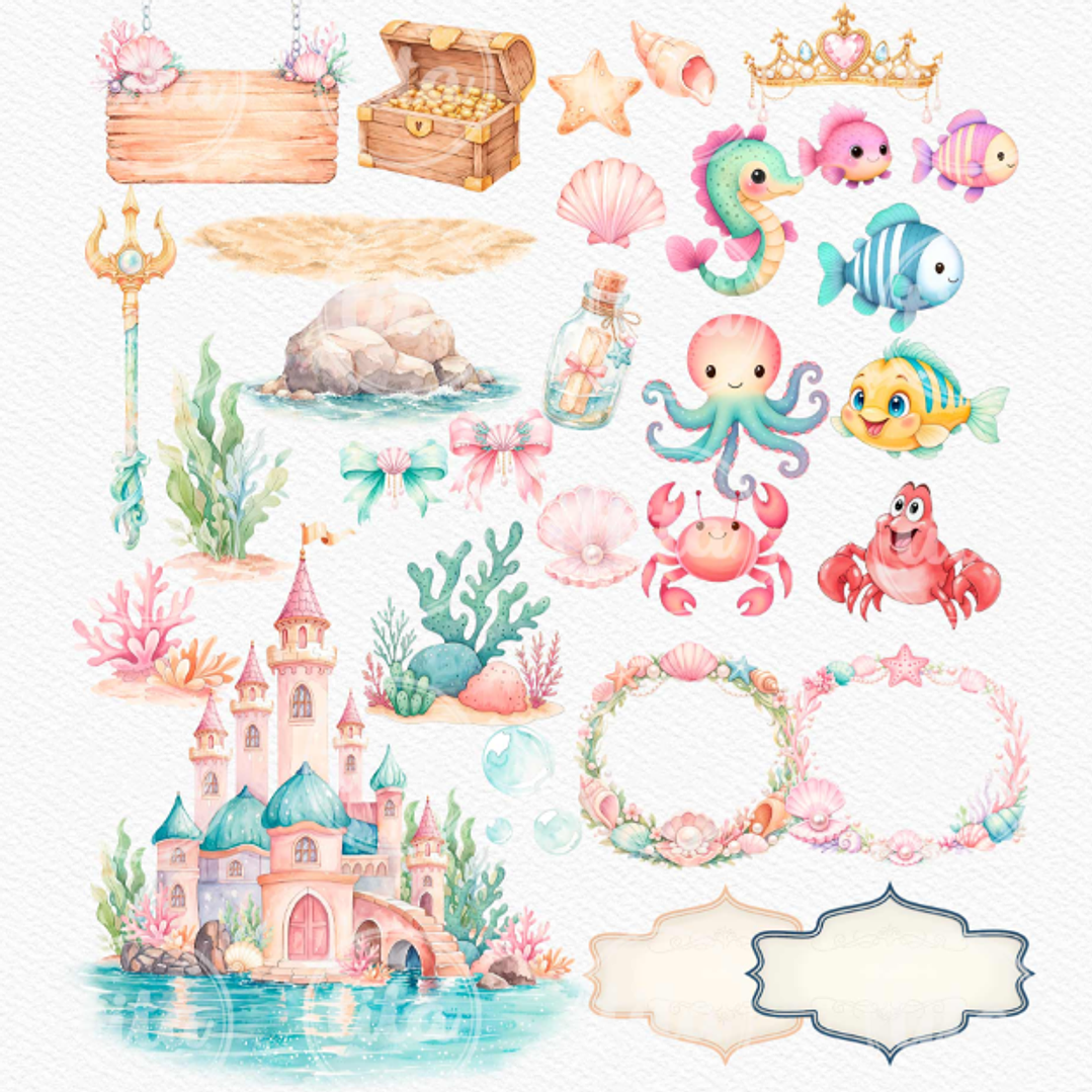 Kit Digital Princesas Era uma Vez Arquivos em Png 4