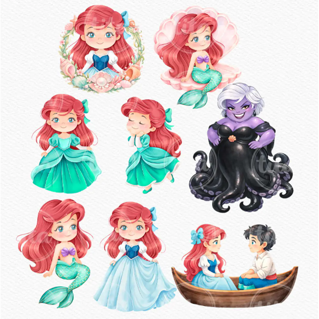 Kit Digital Princesas Era uma Vez Arquivos em Png 5