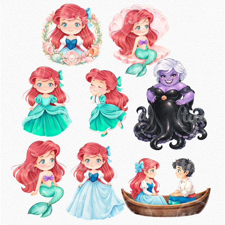 Kit Digital Princesas Era uma Vez Arquivos em Png 5
