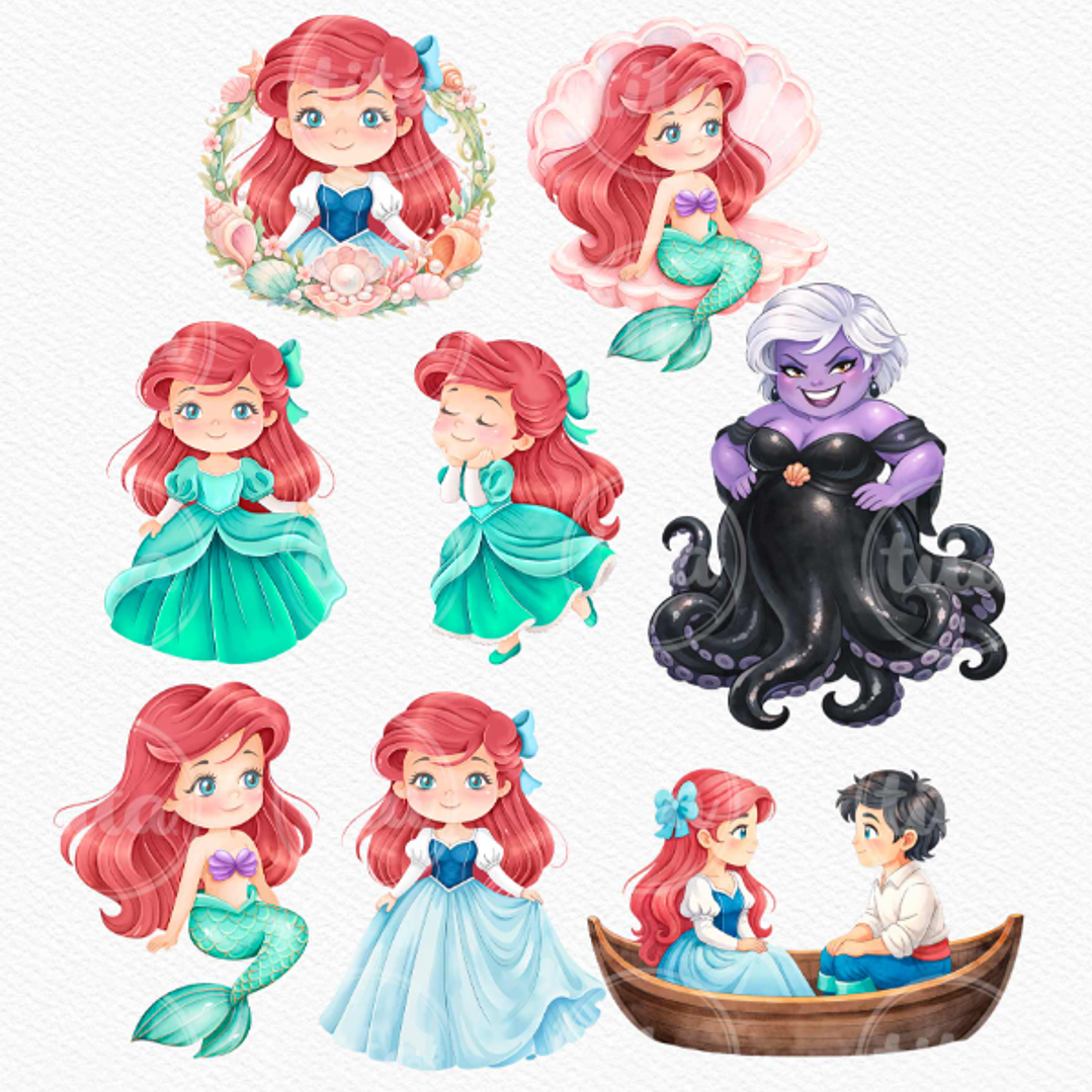 Kit Digital Princesas Era uma Vez Arquivos em Png 5