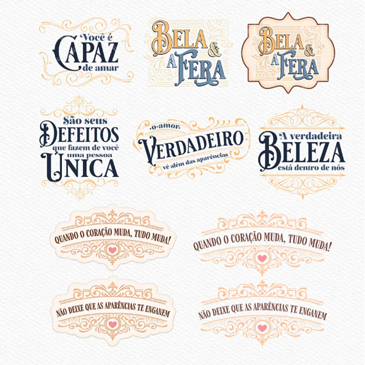 Kit Digital Princesas Era uma Vez Arquivos em Png 8