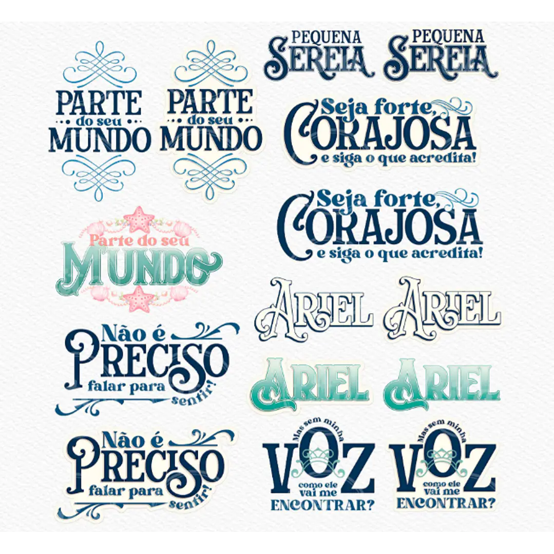 Kit Digital Princesas Era uma Vez Arquivos em Png 9