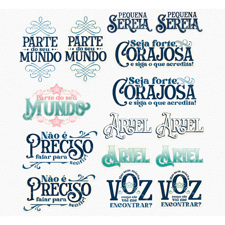 Kit Digital Princesas Era uma Vez Arquivos em Png 9