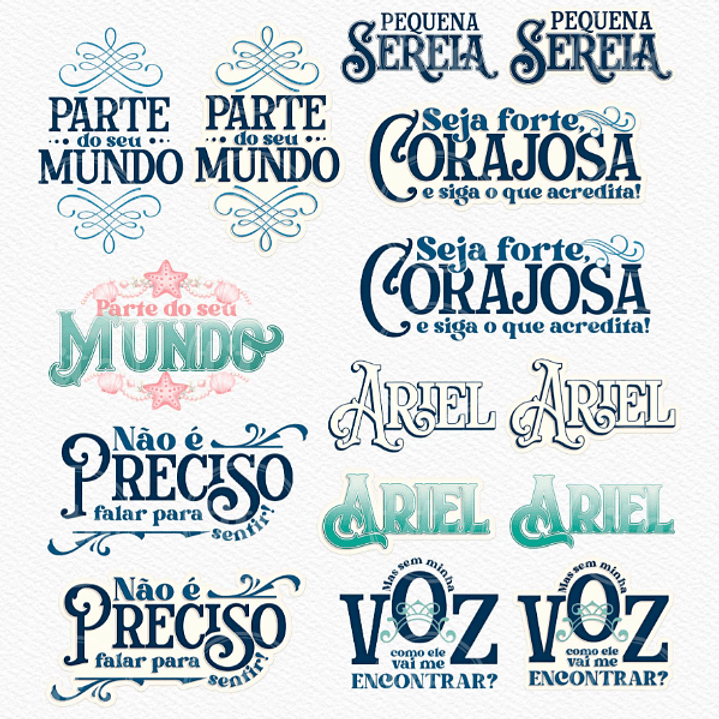 Kit Digital Princesas Era uma Vez Arquivos em Png 9