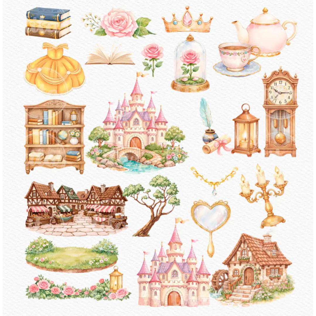 Kit Digital Princesas Era uma Vez Arquivos em Png 10